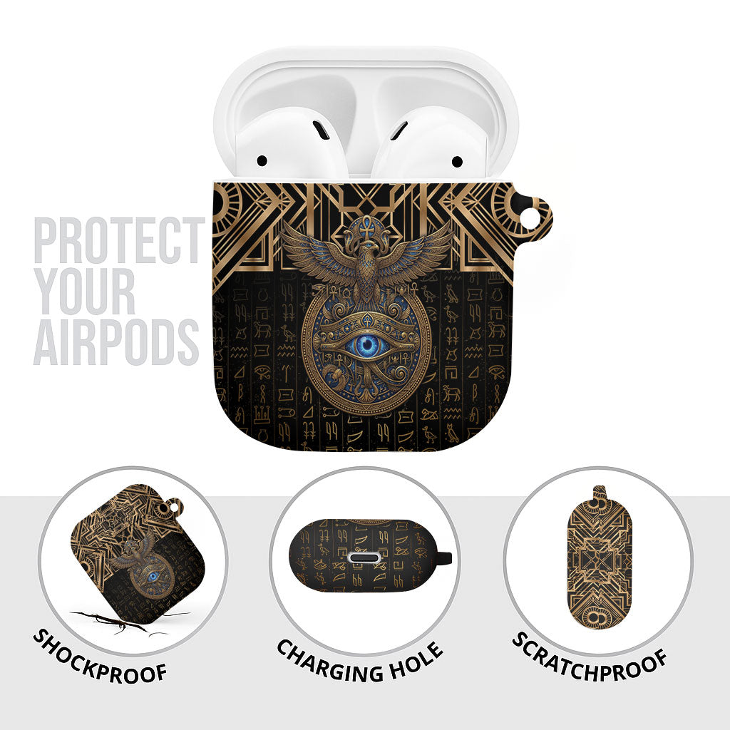 Egypt Eye of Horus AirPods Case Hieroglyphics Patterns Retro Style