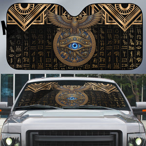 Egypt Eye of Horus Auto Sun Shade Hieroglyphics Patterns Retro Style