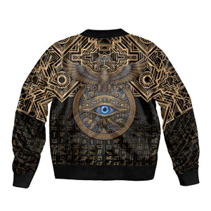 Egypt Eye of Horus Bomber Jacket Hieroglyphics Patterns Retro Style