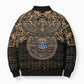 Egypt Eye of Horus Bomber Puffer Jacket Hieroglyphics Patterns Retro Style