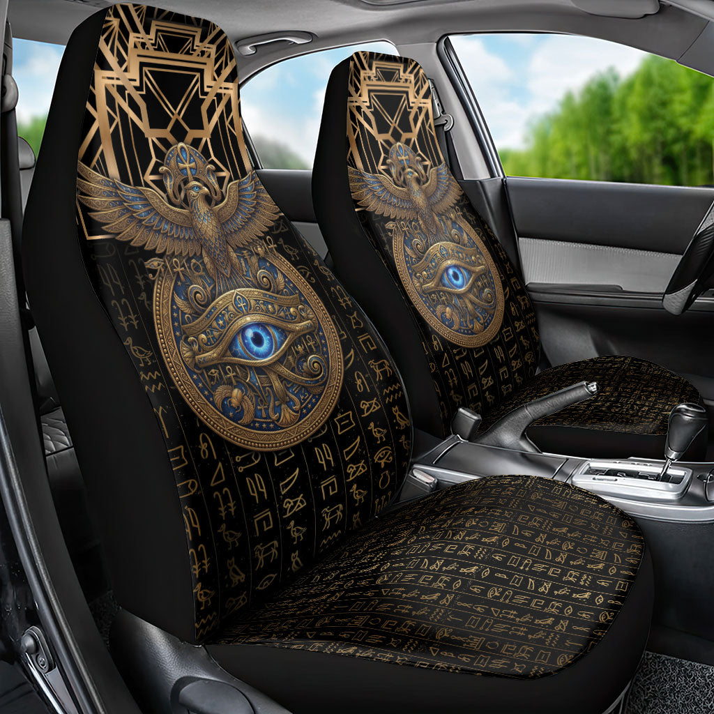 Egypt Eye of Horus Car Seat Cover Hieroglyphics Patterns Retro Style