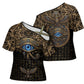 Egypt Eye of Horus Cross Shoulder Shirt Hieroglyphics Patterns Retro Style
