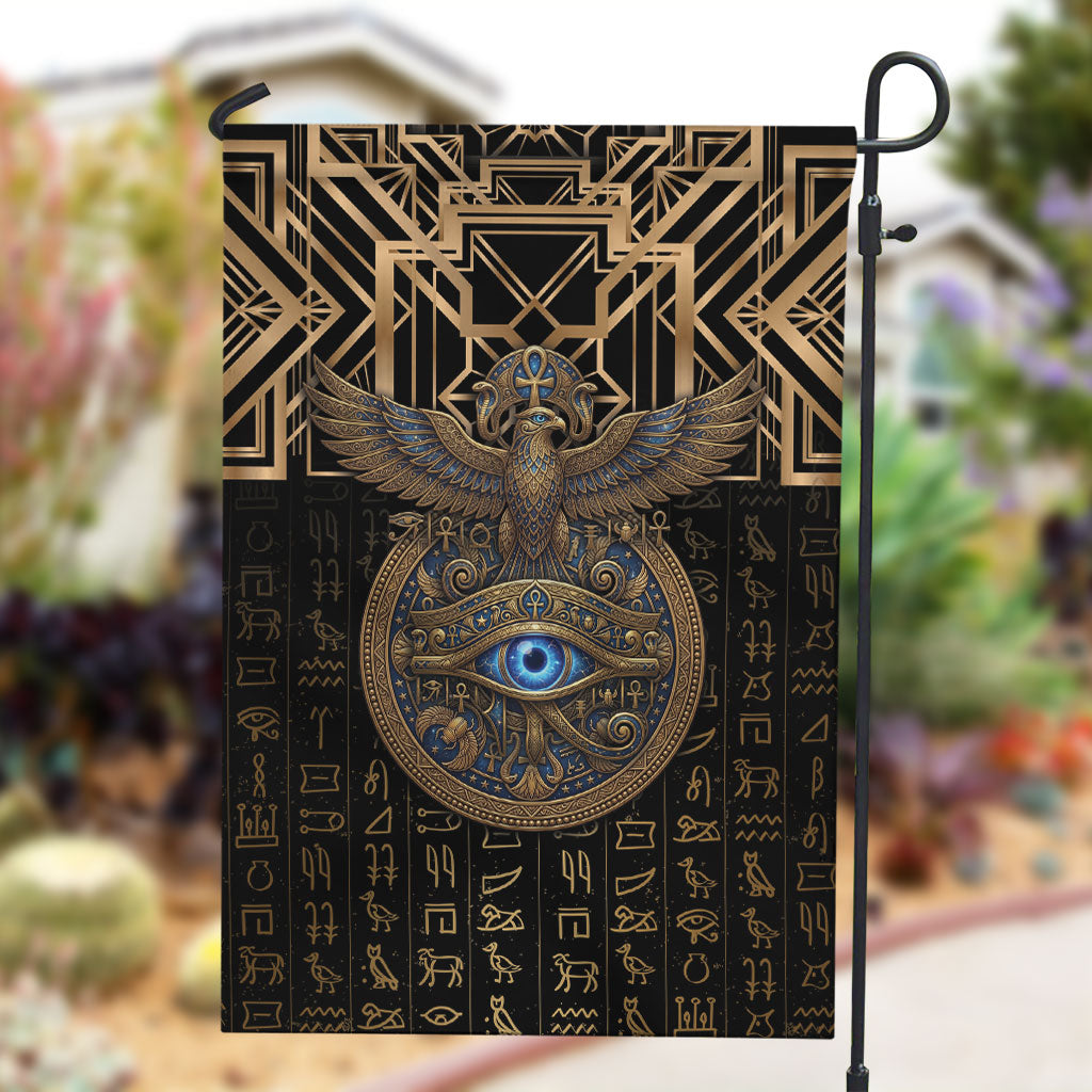 Egypt Eye of Horus Garden Flag Hieroglyphics Patterns Retro Style