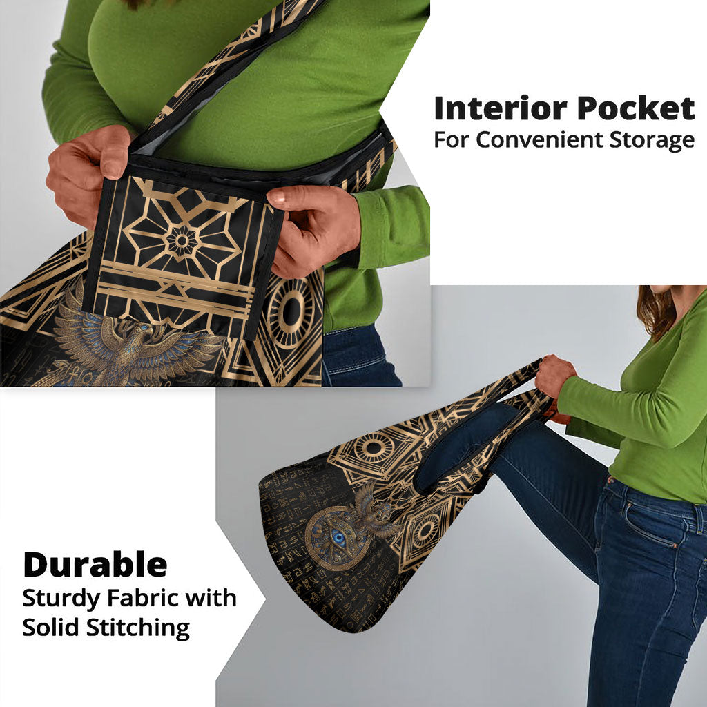 Egypt Eye of Horus Grocery Bag Hieroglyphics Patterns Retro Style