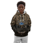Egypt Eye of Horus Kid Hoodie Hieroglyphics Patterns Retro Style