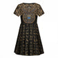Egypt Eye of Horus Kid Short Sleeve Dress Hieroglyphics Patterns Retro Style