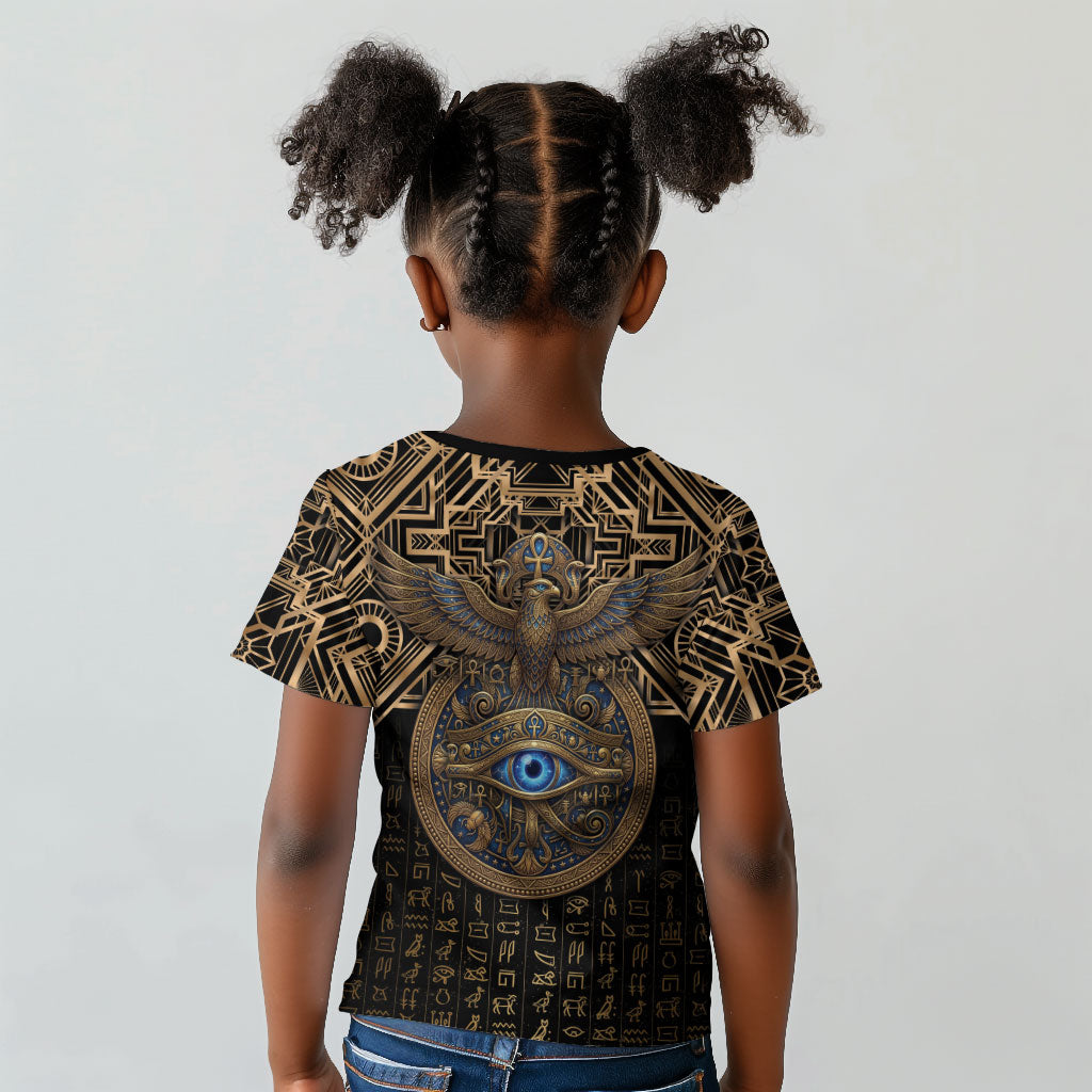 Egypt Eye of Horus Kid T shirt Hieroglyphics Patterns Retro Style