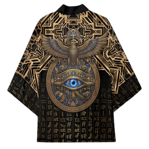 Egypt Eye of Horus Kimono Hieroglyphics Patterns Retro Style
