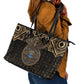 Egypt Eye of Horus Leather Tote Bag Hieroglyphics Patterns Retro Style