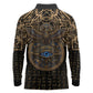 Egypt Eye of Horus Long Sleeve Polo Shirt Hieroglyphics Patterns Retro Style