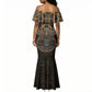 Egypt Eye of Horus Mermaid Dress Hieroglyphics Patterns Retro Style