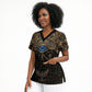 Egypt Eye of Horus Scrub Top Hieroglyphics Patterns Retro Style