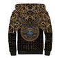 Egypt Eye of Horus Sherpa Hoodie Hieroglyphics Patterns Retro Style