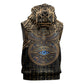 Egypt Eye of Horus Sleeveless Hoodie Hieroglyphics Patterns Retro Style