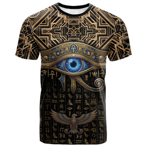 Egypt Eye of Horus T shirt Hieroglyphics Patterns Retro Style