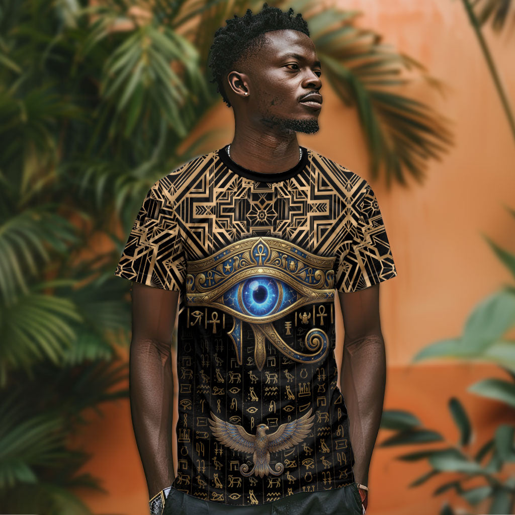 Egypt Eye of Horus T shirt Hieroglyphics Patterns Retro Style
