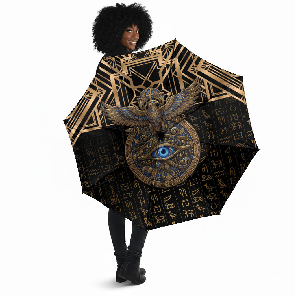 Egypt Eye of Horus Umbrella Hieroglyphics Patterns Retro Style