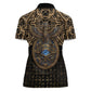 Egypt Eye of Horus Women Polo Shirt Hieroglyphics Patterns Retro Style