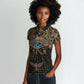 Egypt Eye of Horus Women Polo Shirt Hieroglyphics Patterns Retro Style