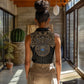 Egypt Eye of Horus Women Sleeveless Polo Shirt Hieroglyphics Patterns Retro Style