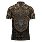 Egypt Eye of Horus Zipper Polo Shirt Hieroglyphics Patterns Retro Style
