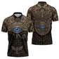 Egypt Eye of Horus Zipper Polo Shirt Hieroglyphics Patterns Retro Style