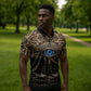 Egypt Eye of Horus Zipper Polo Shirt Hieroglyphics Patterns Retro Style