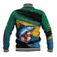 Personalized Afro-Jamaicans Fishing Baseball Jacket Blue Marlin Fish