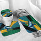 Afro-Jamaicans Fishing Bathroom Set Blue Marlin Fish