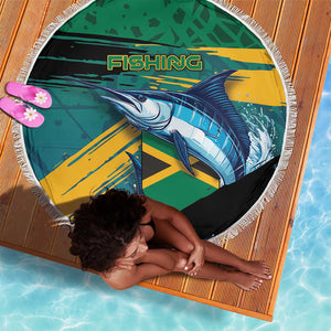 Afro-Jamaicans Fishing Beach Blanket Blue Marlin Fish