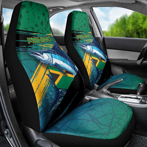 Afro-Jamaicans Fishing Car Seat Cover Blue Marlin Fish