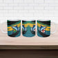 Personalized Afro-Jamaicans Fishing Ceramic Mug Blue Marlin Fish