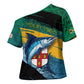 Personalized Afro-Jamaicans Fishing Cross Shoulder Shirt Blue Marlin Fish