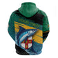 Personalized Afro-Jamaicans Fishing Hoodie Blue Marlin Fish