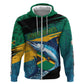 Personalized Afro-Jamaicans Fishing Hoodie Blue Marlin Fish
