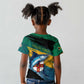 Personalized Afro-Jamaicans Fishing Kid T shirt Blue Marlin Fish