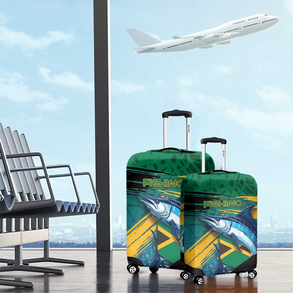 Afro-Jamaicans Fishing Luggage Cover Blue Marlin Fish