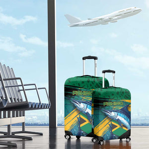 Afro-Jamaicans Fishing Luggage Cover Blue Marlin Fish