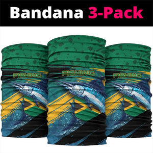 Afro-Jamaicans Fishing Neck Gaiter Blue Marlin Fish