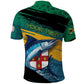 Personalized Afro-Jamaicans Fishing Polo Shirt Blue Marlin Fish