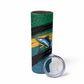 Personalized Afro-Jamaicans Fishing Skinny Tumbler Blue Marlin Fish