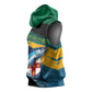 Personalized Afro-Jamaicans Fishing Sleeveless Hoodie Blue Marlin Fish