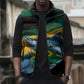Personalized Afro-Jamaicans Fishing Sleeveless Puffer Jacket Blue Marlin Fish
