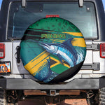 Afro-Jamaicans Fishing Spare Tire Cover Blue Marlin Fish