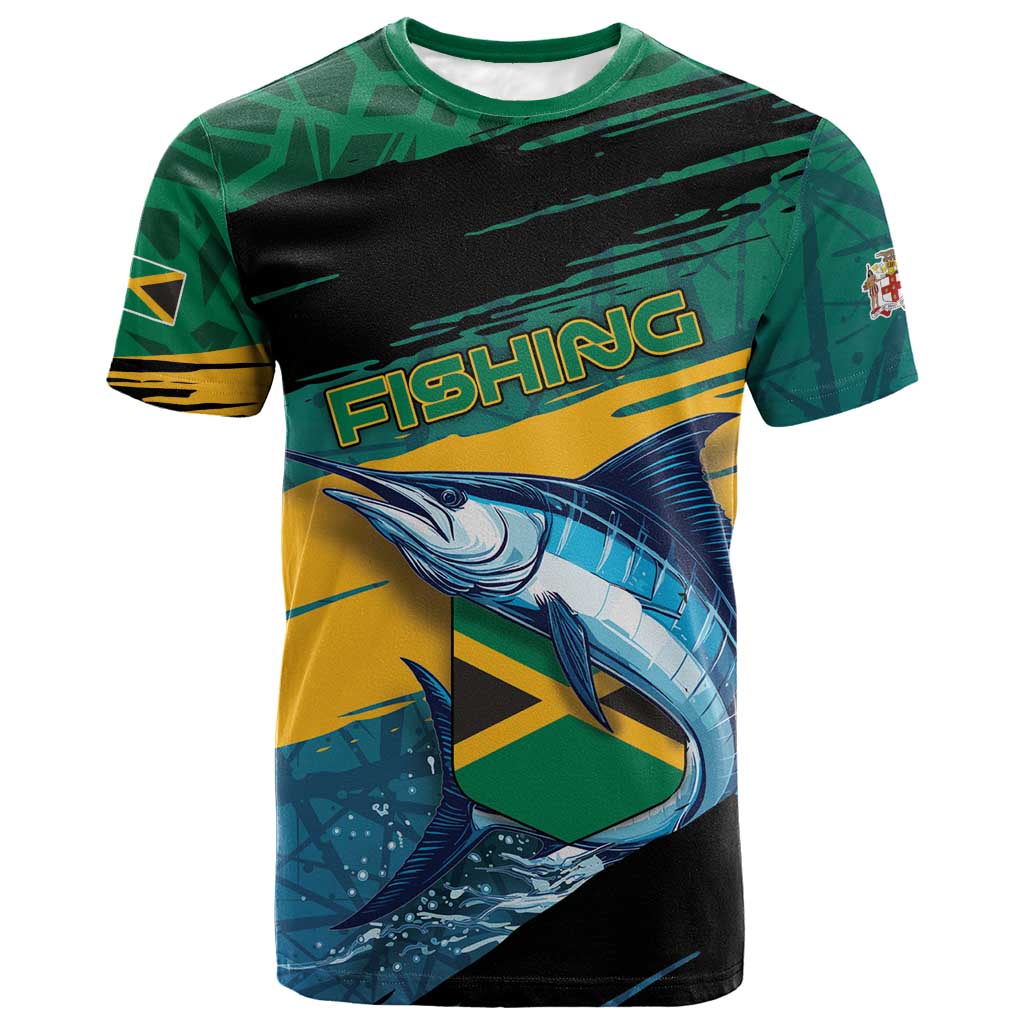 Personalized Afro-Jamaicans Fishing T shirt Blue Marlin Fish