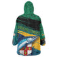 Personalized Afro-Jamaicans Fishing Wearable Blanket Hoodie Blue Marlin Fish