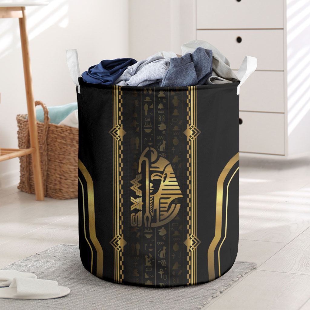 Egypt Was Sceptre Laundry Basket Gold Pharaoh Patterns