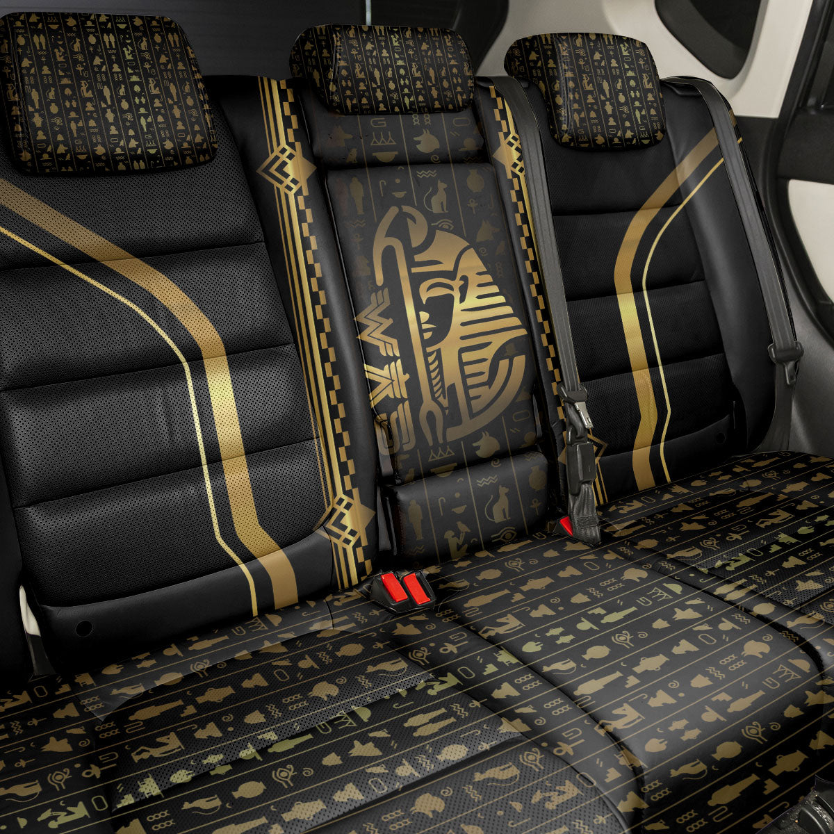 Egypt Was Sceptre Back Car Seat Cover Gold Pharaoh Patterns