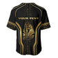 Personalized Egypt Was Sceptre Baseball Jersey Gold Pharaoh Patterns