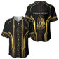 Personalized Egypt Was Sceptre Baseball Jersey Gold Pharaoh Patterns